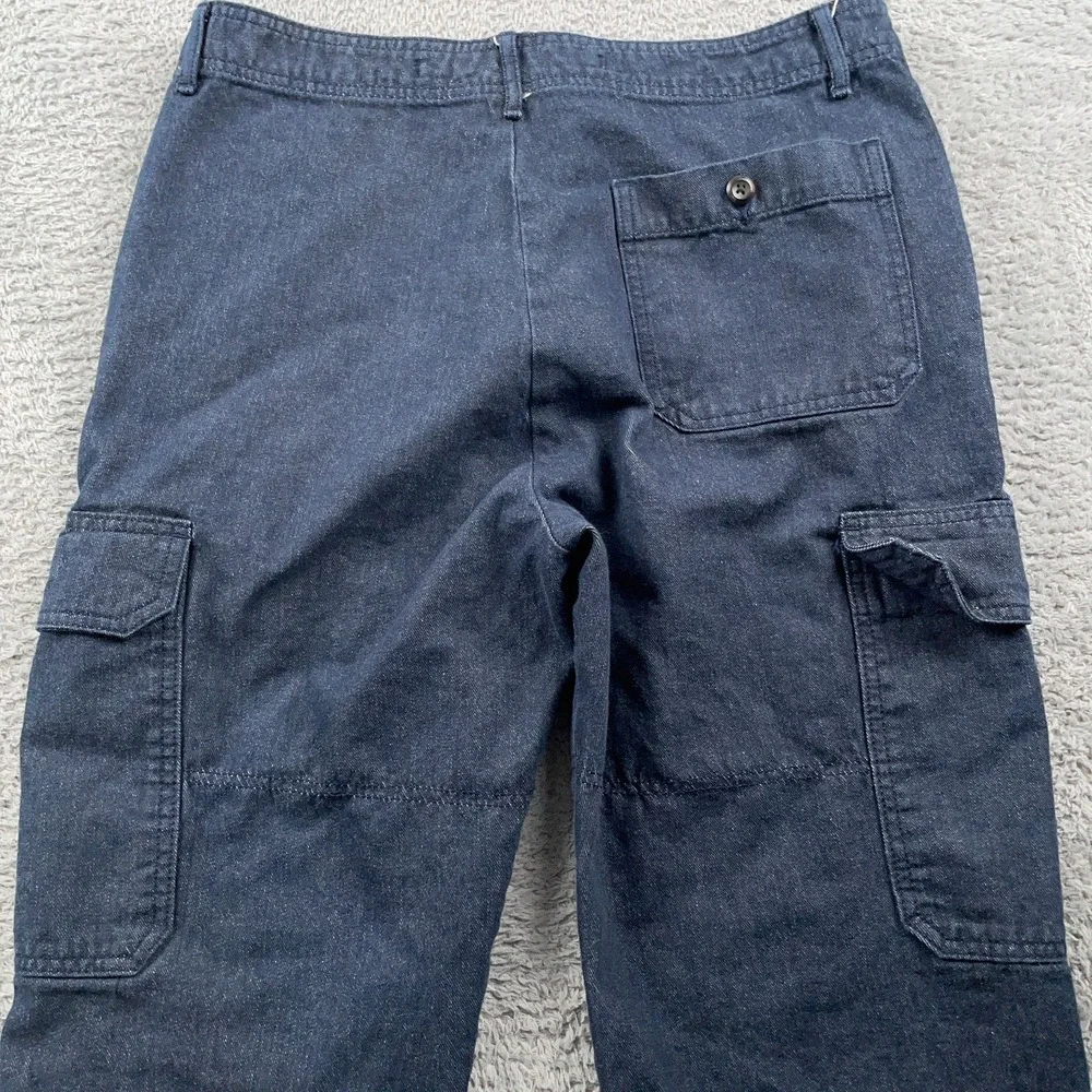Banana Republic Jeans Mens 34x34 Blue Cargo Tapered Surplus Preppy Navy Utility